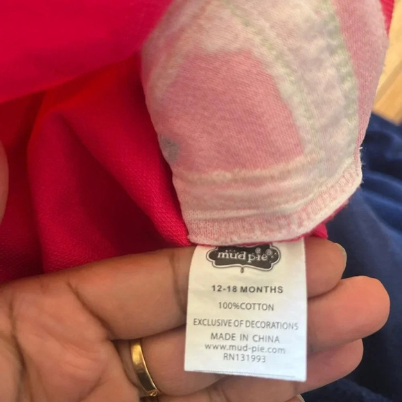 mud pie Watermelon Fruit Dress 12-18 Months Bright Colorful 100% Cotton - Picture 2 of 5